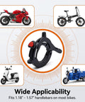 Motorcycle Cruise Control Assist With Quick Release Button Anti Slip Throttle Lock For Hassle Free Long Haul Rides And Zero Wrist Fatigue Universal Handlebar Setup For All Street Bikes Black showcased with various bikes