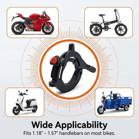 Motorcycle Cruise Control Assist With Quick Release Button Anti Slip Throttle Lock For Hassle Free Long Haul Rides And Zero Wrist Fatigue Universal Handlebar Setup For All Street Bikes Black showcased with various bikes