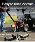 Heavy Duty Electric Trailer Dolly For 2800 Lbs Max Weight 450 Lbs Tongue Load With 2 Inch Ball Mount And 24V Battery Powered Motor Smooth rolling wrecker jack lever controls in use.
