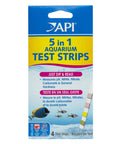 Quick Dip Five In One Aquarium Water Test Strips For Freshwater And Saltwater Tanks, four test strips package front view.