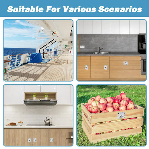 Two Pack 316 Stainless Steel Hatch Pull Flush Ring Handles With Mount Screws For Boat Decks And Home Furniture Recessed Pull Handles Durable Marine Grade Corrosion Resistant Easy Install in various installations.