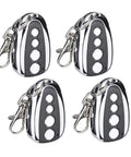 Remote Control For Automatic Sliding Gate Opener Hardware With Security Kit And 4 Backup Keys Works With Most Electric Rolling Driveway Gate Opener Systems Open And Close Your Gate From Anywhere - 4 black and silver keychain remotes