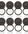 Antique Round Drawer Pulls Vintage Style Knobs for Furniture Cabinet Bronze Finish, 8 Pieces, Zinc Alloy, with screws, floral design