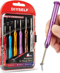 Magnetic Mini Screwdriver Set Six Piece Precision Kit With PH00 PH0 PH1 2.0mm 2.4mm 3.0mm Bits for electronics and repair use