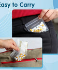 125 Packs 6 Mil Pill Bags BPA Free Waterproof Zip Lock Pouches 3 x 2.75 Inch Write On Label Seal Reusable Clear Small Bags