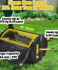 30 Inch Wide Manual Spreader With 26 Gal Capacity For Lawn Care Fertilizer Mulch Topsoil Manure And Grass Seed Pro Grade