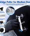 All In One 140 Piece Car Dent Removal Kit With T Bar Slide Hammer Bridge Puller Dent Lifter Suction Cups Glue Gun Tap Down Pen 100 Plus Puller Tabs For Easy DIY Dent Repair Of Dents Hail Damage And Door Dings. bridge puller on car door
