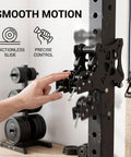 Cable Pulley System Gym Attachment For Home Gym With Lat Pulldown And Squat Rack Attachments Upgraded Roller Glider Pair Built Tough For Heavy Duty Home Gym Use mounted on steel rack