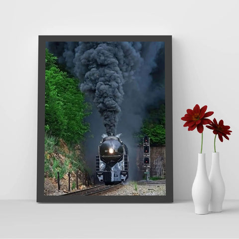NW 611 Steam Locomotive Wall Art Print For Living Room Office Or Kids Room Dope Vintage Railroad Decor 8x10 Unframed Poster
