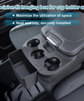 Dodge Ram Center Console Hanging Organizer Box installed in cup holder, fits 2013-2026 Ram 1500 Classic and 2500 3500 models.