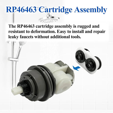 Shower Cartridge Assembly Compatible With Monitor 17 Series Dual Function Tub And Shower Faucet Pack Of 2, black and white.