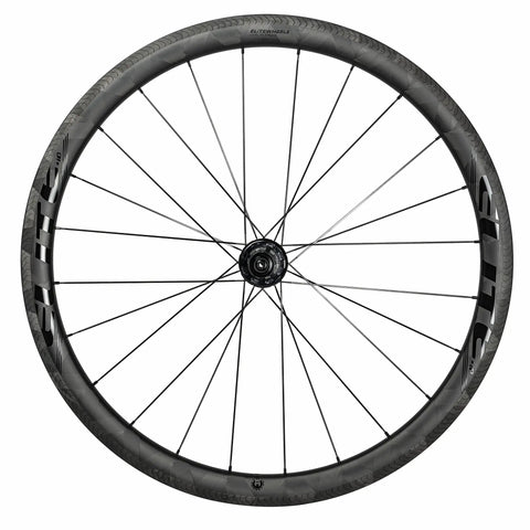 700C Road Bike Carbon Wheelset With 40mm UD X Weave Aero Rims And Rim Brake Surface, wheel view