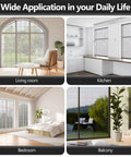 39 By 78 Inch Window Screen Repair Kit No Fuss With Fiberglass Mesh Roll installed in living room, kitchen, bedroom, balcony