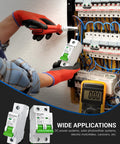 1 Pole 10A DC Circuit Breaker For 12V To 110V DC Systems With DIN Rail Mount Non Polar Protection And Arc Extinguishing Compact Safe Design Solid For Battery Power Solar PV And RV Setups in electrical panel