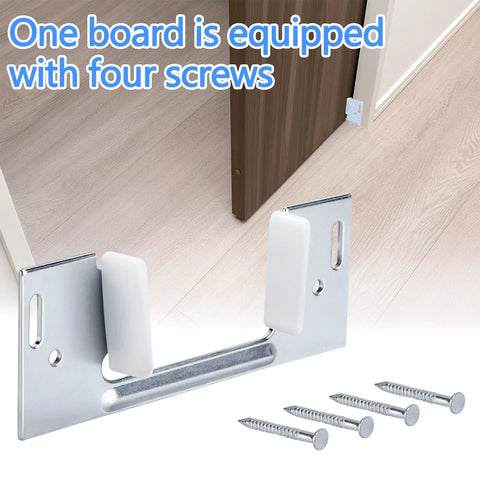 3 Pack Jamb Mounted Pocket Door Bottom Guides For 1 3/8 Inch Thick Doors Replacement Floor Guide with screws displayed