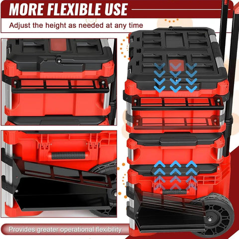 Double Layer Tool Rack Mounting Bracket Built Tough Heavy Duty Steel Tool Organizer shown on red modular toolbox stack