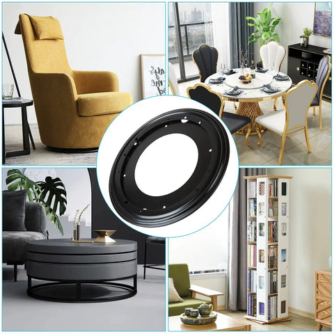 Rock Solid Four Pack Of Twelve Inch Lazy Susan Bearings Forged From Heavy Duty Galvanized Steel Delivers Thousand Pound Load Capacity for stylish home decor.