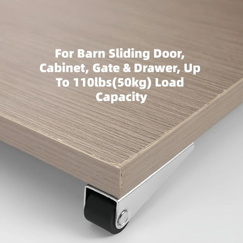 Heavy Duty Sliding Door Roller Wheels Roll Like Butter For Smooth And Whisper Quiet Operation Premium Rubber Vertical Track Bottom Guide. 110lbs capacity.