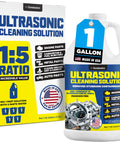 Durabasics Ultrasonic Cleaning Solution bottle and box, 1 gallon, automotive parts cleaner