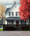 Heavy Duty Driveway Safety Net Fence Gate Mesh Portable Barrier installed in front yard of a house