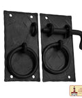 Colonial Style Iron Gate Latch Black Flip Latch Heavy Duty Cast Iron Drop Latch For Barns Sheds Cabinets Shutters And Privacy Doors Antique Door Hardware Replacement Durable Black Finish Easy Install