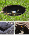 16 Inch Water Meter Key With Heavy Duty Steel T Handle Four Way Universal Cross Key shown accessing city water meter.