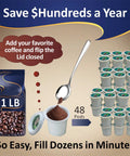 Custom Coffee Pods For K Cup Brewers Use Your Favorite Coffee Fits All K Cup Machines Save Hundreds Holds Fifty Percent More Coffee