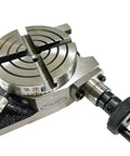 Three Inch Rotary Table With Four Slots Horizontal And Vertical M6 Clamp Kit For Milling And Engineering Tools 80 Mm Diameter