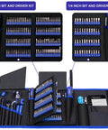 All In One Precision Screwdriver Set With 191 Piece Multi Bit Kit for electronics and home repairs, open showing bits and tools