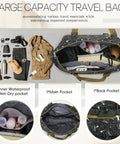 Rolling Duffel Bag With Wheels Expandable And Foldable Travel Carry On Luggage Big Rolling Backpack open with organized pockets