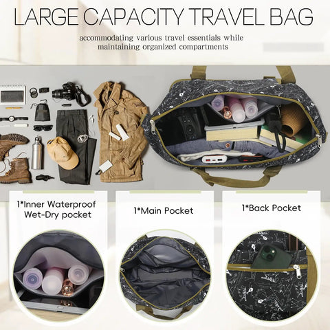 Rolling Duffel Bag With Wheels Expandable And Foldable Travel Carry On Luggage Big Rolling Backpack open with organized pockets
