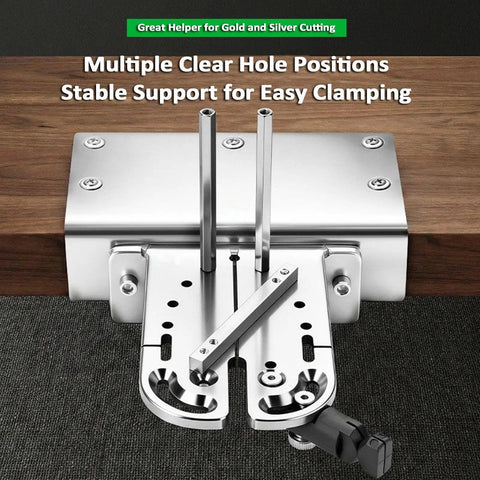Heavy Duty Adjustable Jaw Locking Tool Stainless Steel Bench Vise with multiple clear hole positions for easy clamping.