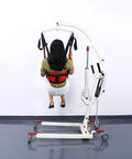 Super Soft Patient Lift Sling For Shower And Bathroom Use includes medical transfer support on a lift stand.