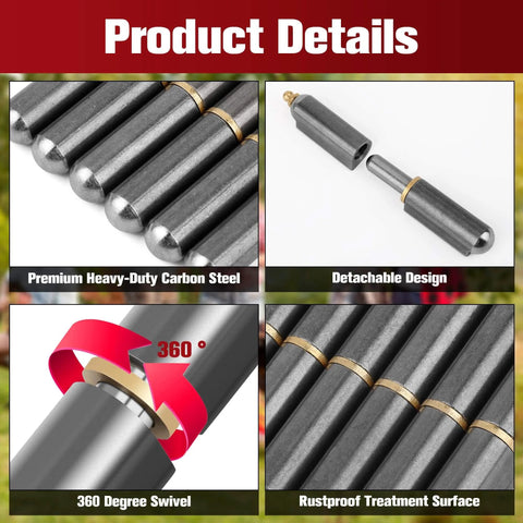 Six Pcs Weld On Bullet Barrel Hinges For BBQ Smoker Carbon Steel Heavy Duty Weldable Hinges Four Inch Product Details