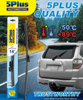 5Plus 14 Inch Rear Wiper Blade Replacement For BMW X5 XC90 XC70 XC40 V90 V70, easy install, durable in extreme temperatures.