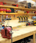 Wall Mounted Power Tool Organizer Holder For Cordless Drills And Battery Tools, Heavy Duty Utility Storage Rack in workshop