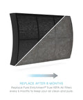 Side view of Genuine 2 In 1 True HEPA Replacement Filter For PureZone Breeze Tabletop Air Purifier With Activated Carbon Pre Filter