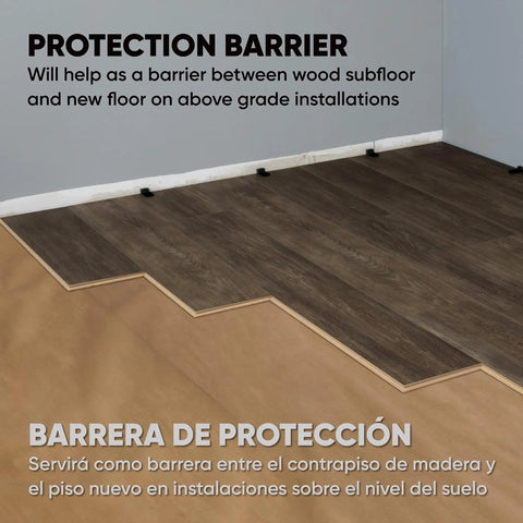 Waxed Paper Underlayment For Wood Flooring 3 Ft By 250 Ft Roll 750 Sq Ft 30 Lb Pro Grade Heavy Duty Kraft Paper Moisture Barrier installation.