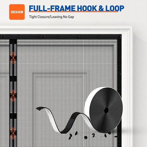 Magnetic Screen Door For 48 By 96 Inch Openings Fits 50 By 97 Inch Mesh Curtain With Reinforced Magnetic Closure No Fuss Easy Walk
