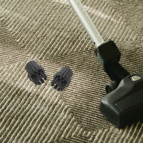 6 Piece Steam Cleaner Brush Head Replacement Kit With Durable Nylon Bristles Quick Swap Corner And Wide Floor Attachments on carpet