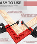 Set Of 8 90 Degree Corner Clamps For Woodworking, 3-Inch And 4-Inch ABS Corner Squares in use with wooden boards