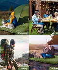 Outdoor activities using Ultralight Camping Sleeping Pad With Built-In Pump For Backpacking, Inflatable Air Pad For Hiking.