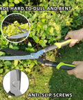 Heavy Duty Hedge Clippers With Sharp Wavy Blades For Easy Pruning Of Hedges And Borders, 19 Inch Garden Shears in use