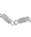 Barrel Screw Type Clasp Set 100 Pieces 4 x 15 mm Durable Silver Tone Jewelry Clasps showing interlocked screws