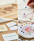 Straight Up Go To Multi Color Map Push Pins For Travel Boards With One Hundred Pieces Of Bright Destination Markers on corkboards and fabric.