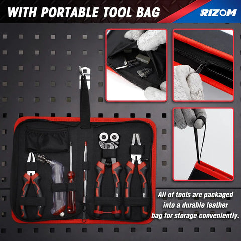 Heavy Hitter Glass Cutting Tool Kit With Universal Heads For Stained Glass And Craft Projects No Sweat Running Pliers Smooth Tile Breaker Reliable Grip Build in portable tool bag.