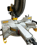 Zero Clearance Miter Saw Insert For Dewalt Sliding Compound Miter Saws attached to a saw for seamless fit and precision cuts