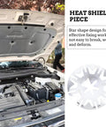 Inner Tooth Lock Washers And Heavy Duty Heat Shield Clips Set 100 Pcs Iron Material Elastic Retainers under auto hood