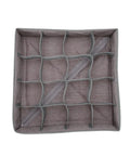 Foldable Oxford Fabric Closet Organizers For Socks And Underwear With Multi Compartments, gray, 24 cell layout for drawer organization.