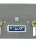 Front view of 6 Inch Adjustable Hand Brake Metal Trim Former with Precision Bends Stainless Steel Build, knurled brass depth nuts visible